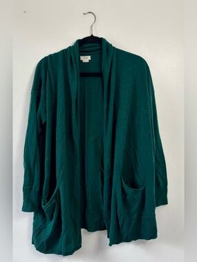 Fat Face Deep Teal Open-Front Cardigan, Size L
